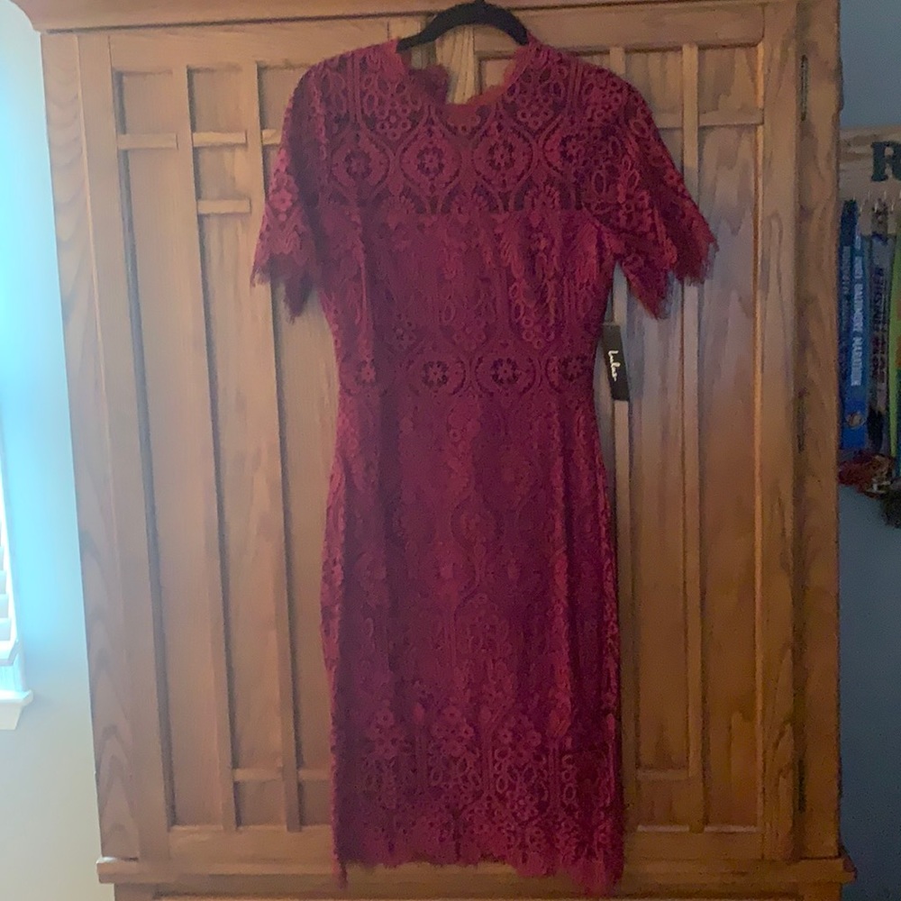 Raspberry Lace Dress from LuLu’s - Picture 2 of 5